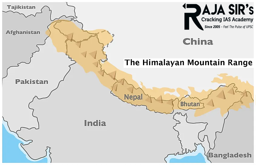 Northern fringes of South Asia stretch an arc along the Himalayas across Indian Union Territories (Ladakh and Jammu and Kashmir), Indian states (Himachal Pradesh, Uttarakhand, West Bengal, Sikkim and Arunachal Pradesh) and Nepal and Bhutan. On the northern side, the Himalayas are bounded largely by China.