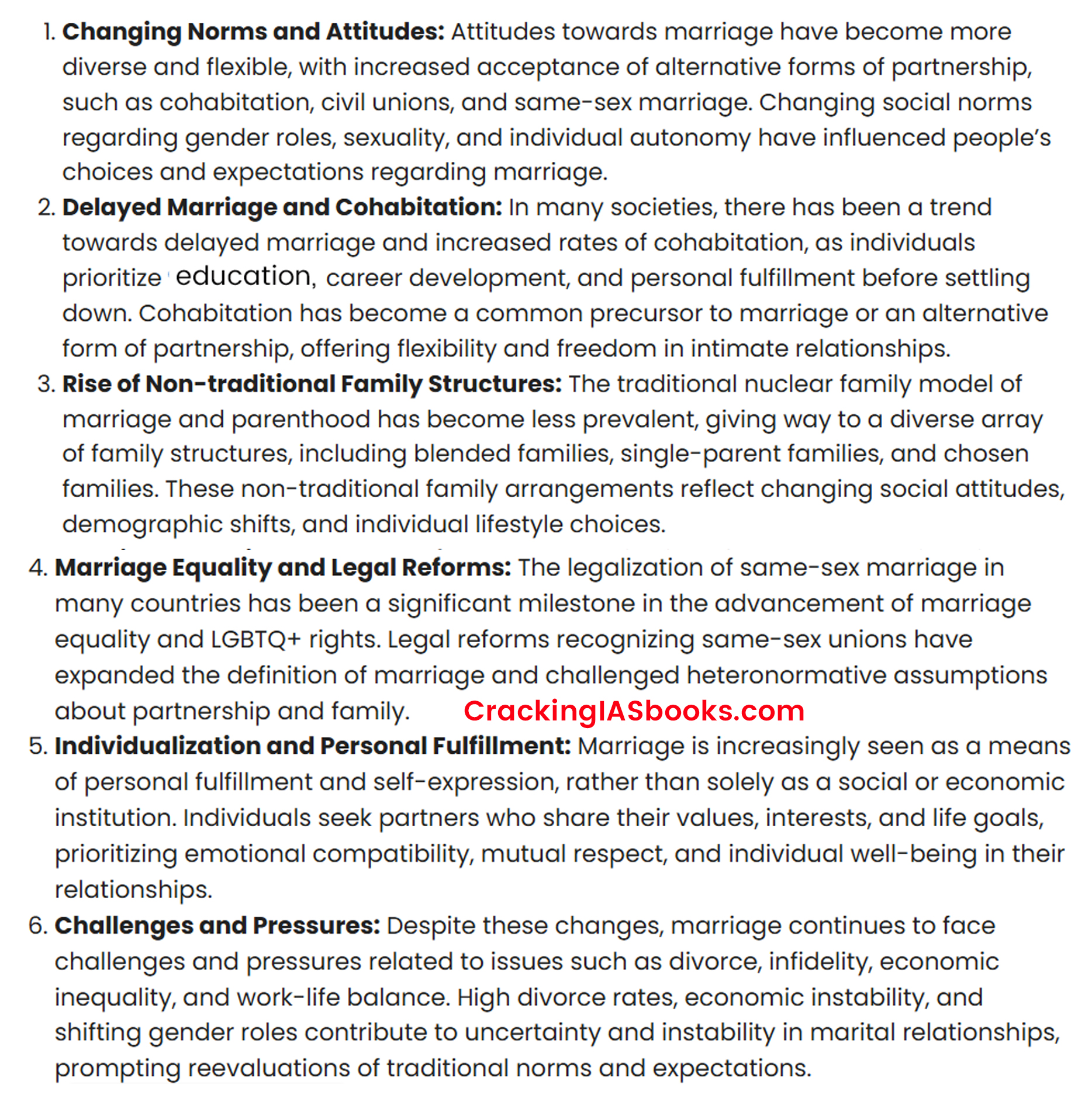 Marriage as an institution has undergone a radical transformation from ‘ritual’ to ‘commercial’ in its outlook. Explain the factors behind this change